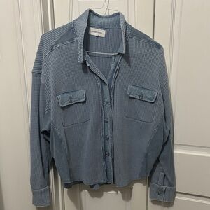 Dear John waffle long sleeve top brand new XS
